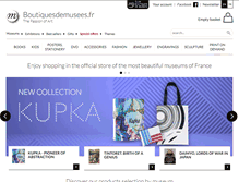 Tablet Screenshot of boutiquesdemusees.fr